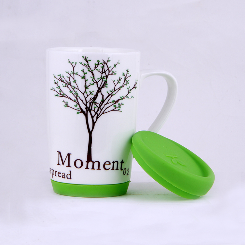 Creative oversized coffee cup silicone cover money tree lovers ceramic Cup of milk tea cup Creative oversized coffee cup silicone cover money tree lovers ceramic Cup of milk tea cup