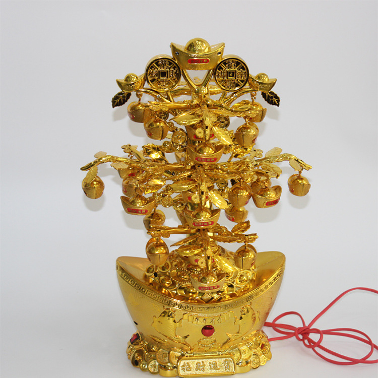 Lucky Tree Money Tree Fortune Decoration Crafts Ingot Lucky Tree Decoration Crafts Resin Crafts
