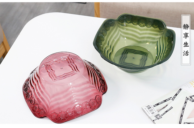 Transparent fruit tray living room tea table plastic candy tray office snack fruit floor stand