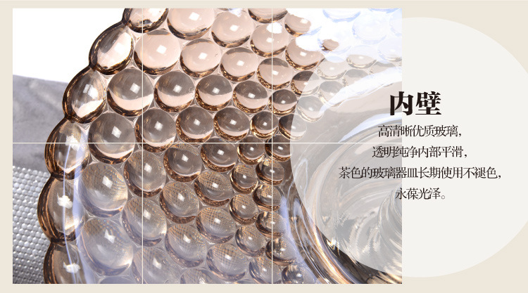 High style fruit tray with High foot Transparent Crystal glass and zinc Alloy Wedding Festive Gift soft loaded fruit tray