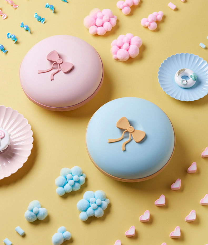 Small Kit Macaron Dried Fruit Tray Dried Fruit Box with Lid Candy Box Living Room Coffee Table Seed Box Snack Dish Candy Plate
