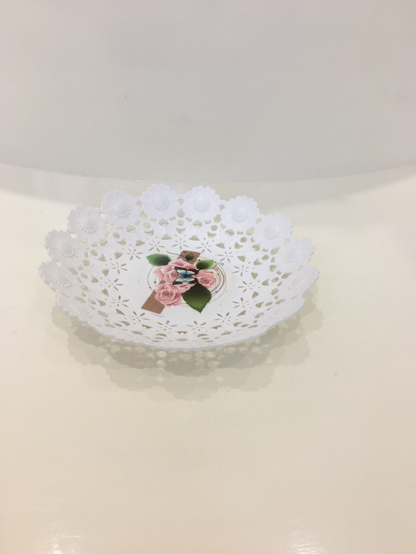 Plastic multi-layer fruit cake tray colored glaze afternoon tea lace skewer continental fruit tray cake stand