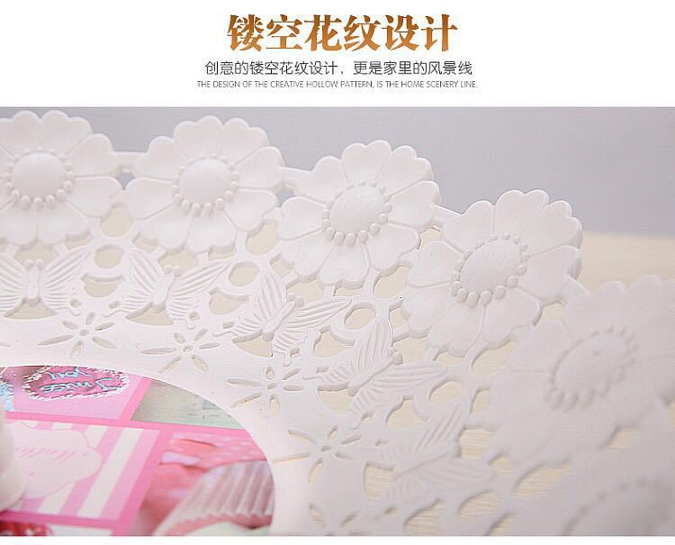 Plastic multi-layer fruit cake tray colored glaze afternoon tea lace skewer continental fruit tray cake stand
