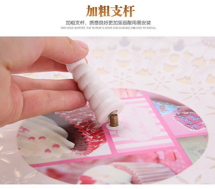 Plastic multi-layer fruit cake tray colored glaze afternoon tea lace skewer continental fruit tray cake stand