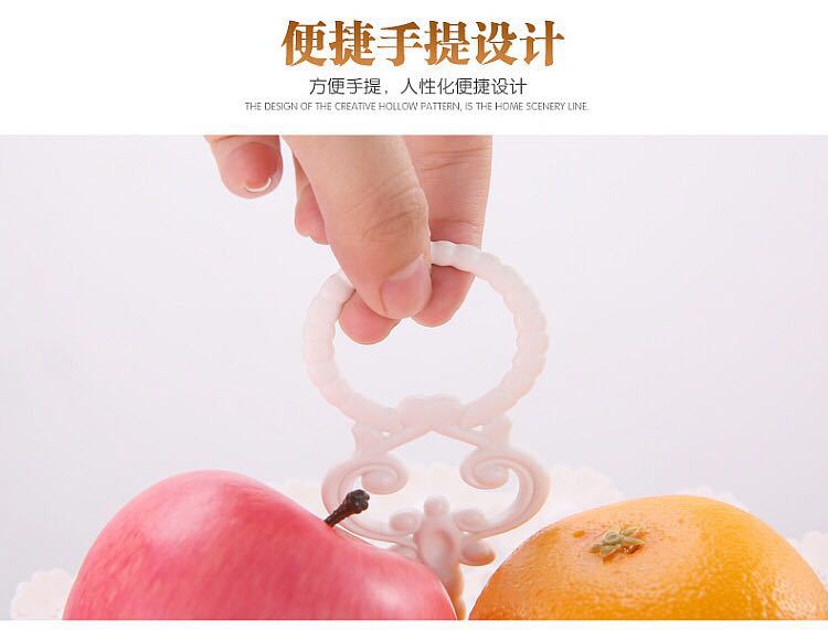 Plastic multi-layer fruit cake tray colored glaze afternoon tea lace skewer continental fruit tray cake stand