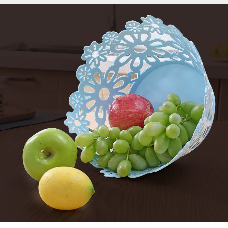 8815 plastic PP fruit basket waterproof storage basket fruit storage basket wholesale large carved fruit tray