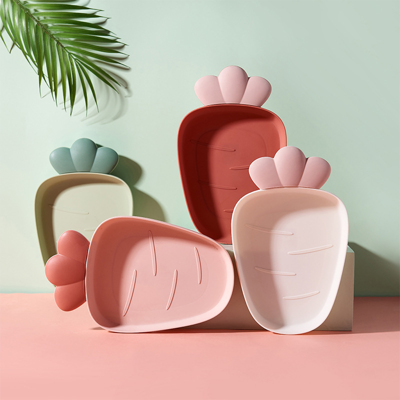 Cute Radish Plastic Tray Nordic Style Home Modern Living Room Fruit Tray Creative Snacks Dessert Cake Dried Fruit Tray