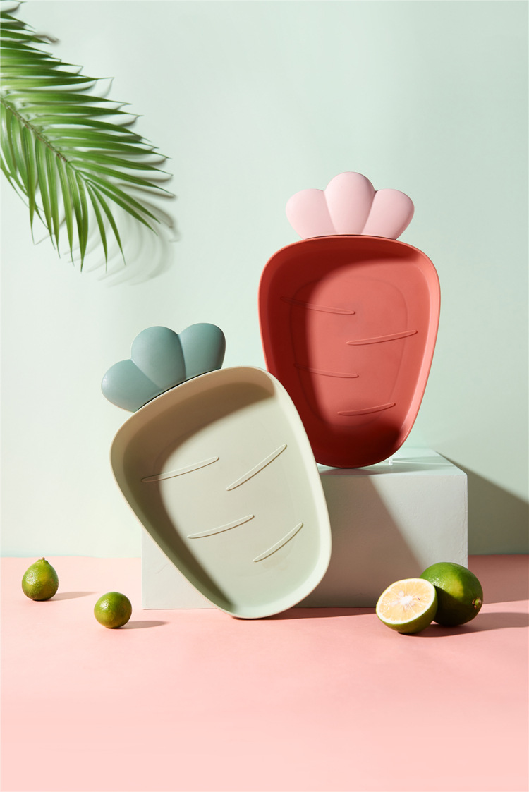 Cute Radish Plastic Tray Nordic Style Home Modern Living Room Fruit Tray Creative Snacks Dessert Cake Dried Fruit Tray