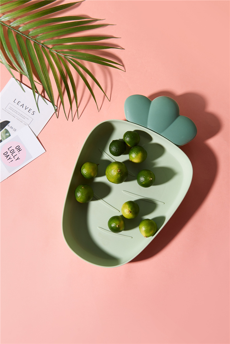 Cute Radish Plastic Tray Nordic Style Home Modern Living Room Fruit Tray Creative Snacks Dessert Cake Dried Fruit Tray