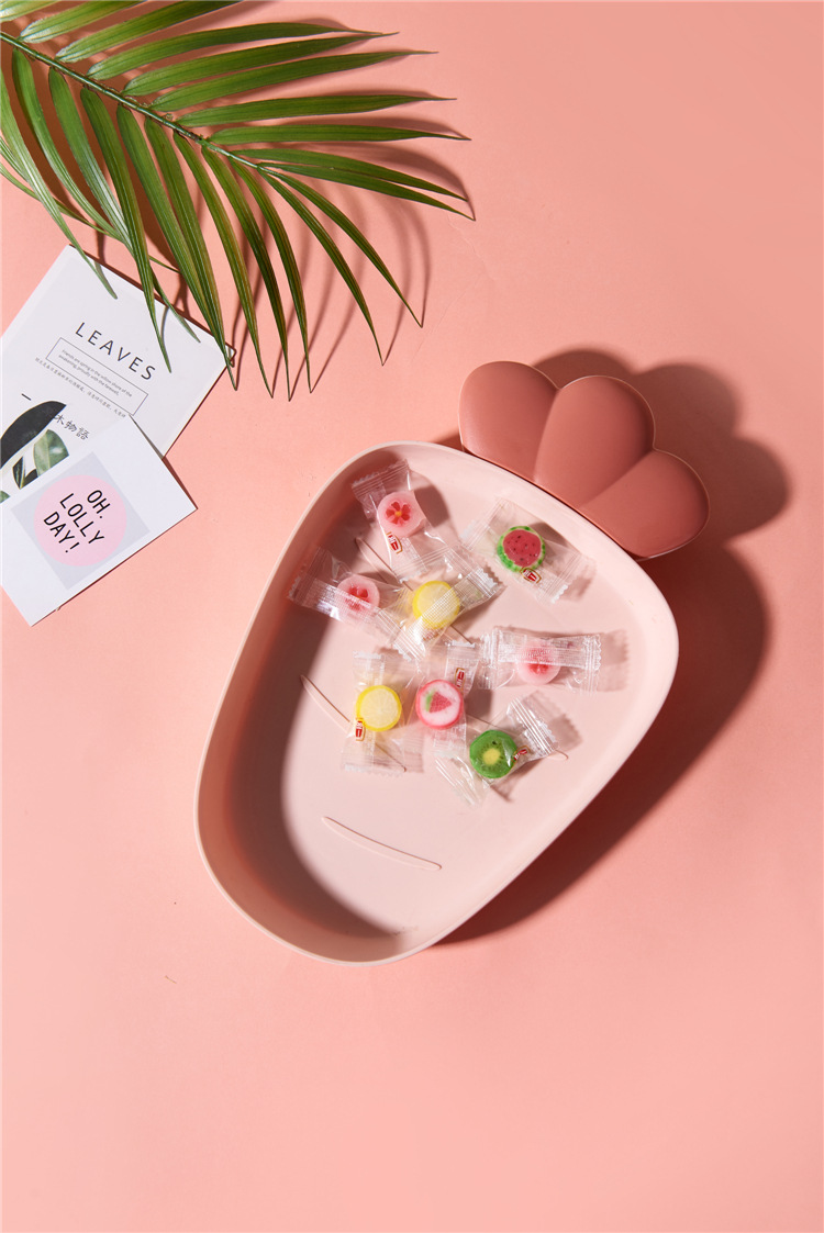 Cute Radish Plastic Tray Nordic Style Home Modern Living Room Fruit Tray Creative Snacks Dessert Cake Dried Fruit Tray