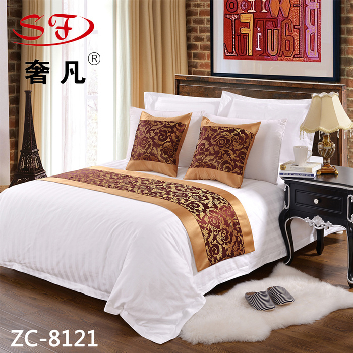 Chenglong hotel supplies hotel bed flag bed tail pillow pillow table flag bedding wholesale bed tail towel Chenglong hotel supplies hotel bed flag bed tail pillow pillow table flag bedding wholesale bed tail towel