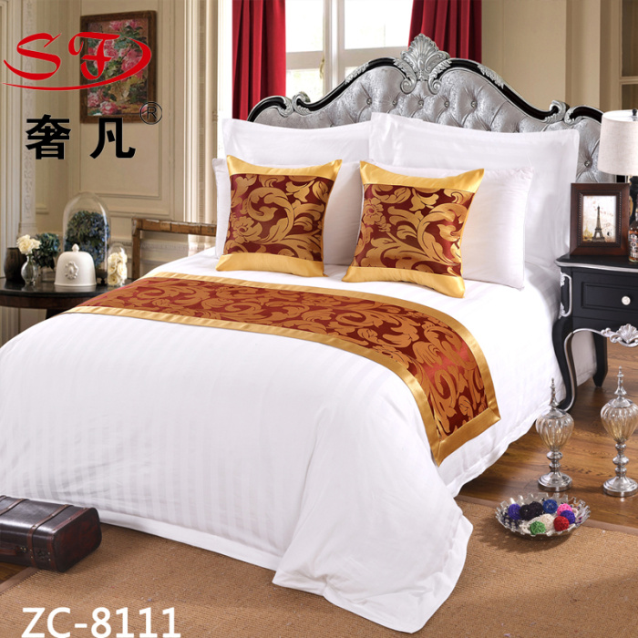 Chenglong hotel supplies hotel bed flag bed tail pillow pillow table flag bedding wholesale bed tail towel Chenglong hotel supplies hotel bed flag bed tail pillow pillow table flag bedding wholesale bed tail towel