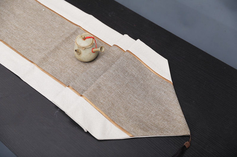 Modern contracted liner table flag tea table cloth high-grade cotton and linen double color double thickening table cloth cover towel bed flag Modern contracted liner table flag tea table cloth high-grade cotton and linen double color double thickening table cloth cover towel bed flag