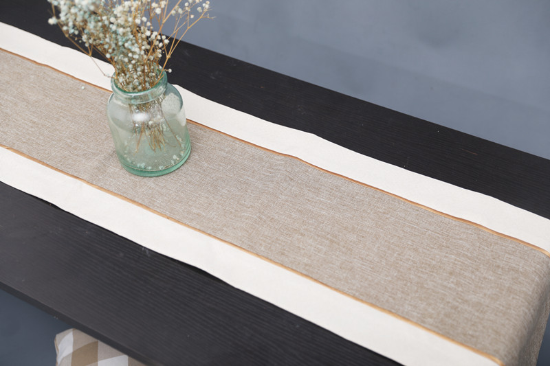 Modern contracted liner table flag tea table cloth high-grade cotton and linen double color double thickening table cloth cover towel bed flag Modern contracted liner table flag tea table cloth high-grade cotton and linen double color double thickening table cloth cover towel bed flag