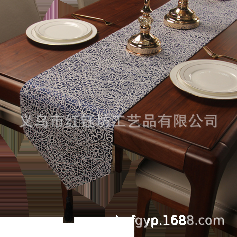 Table flag Nordic long tablecloth TV cabinet cloth cover cloth bed flag simple modern tea Table light luxury bed tail towel