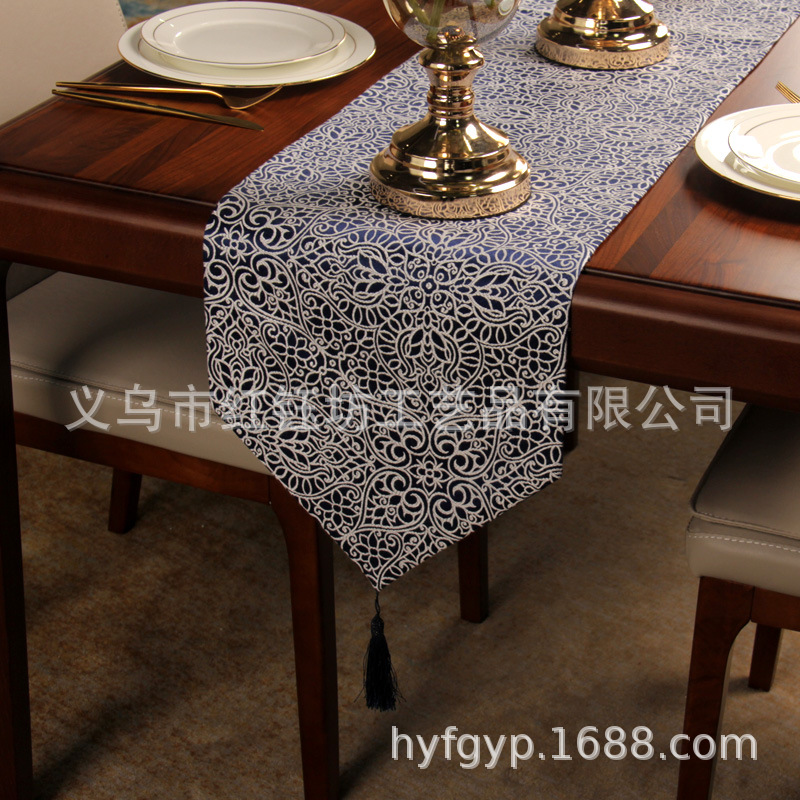 Table flag Nordic long tablecloth TV cabinet cloth cover cloth bed flag simple modern tea Table light luxury bed tail towel