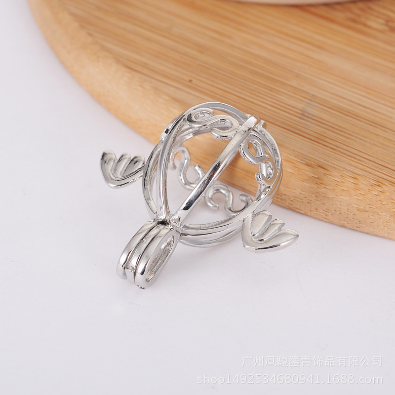 Getting pregnant woman harp ball refined oil bottle hollowed out pearl purse wing magic box aroma&fragrance phase box sweater necklace pendant