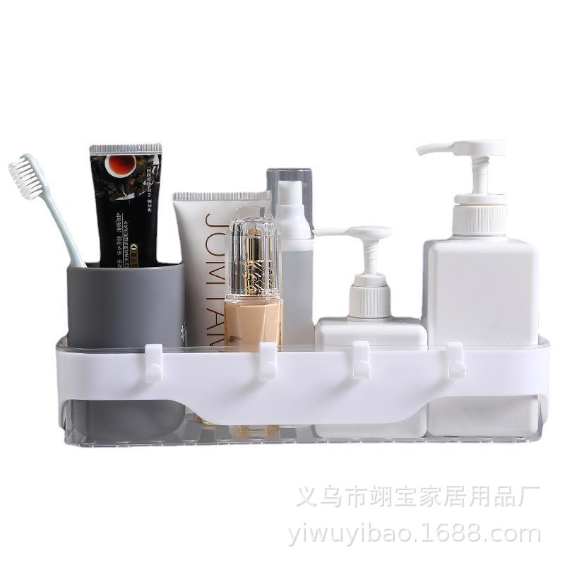 New Toilet Storage Rack Shampoo Aroma Holder Punch-Free Wall Mount Kitchen Spice Bottle Storage Rack