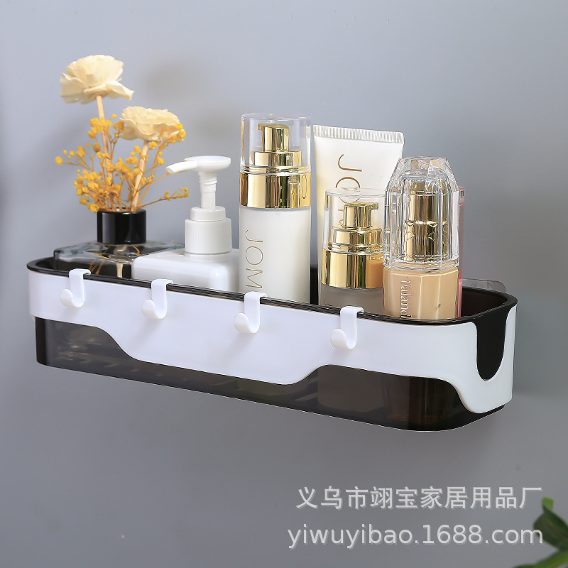 New Toilet Storage Rack Shampoo Aroma Holder Punch-Free Wall Mount Kitchen Spice Bottle Storage Rack