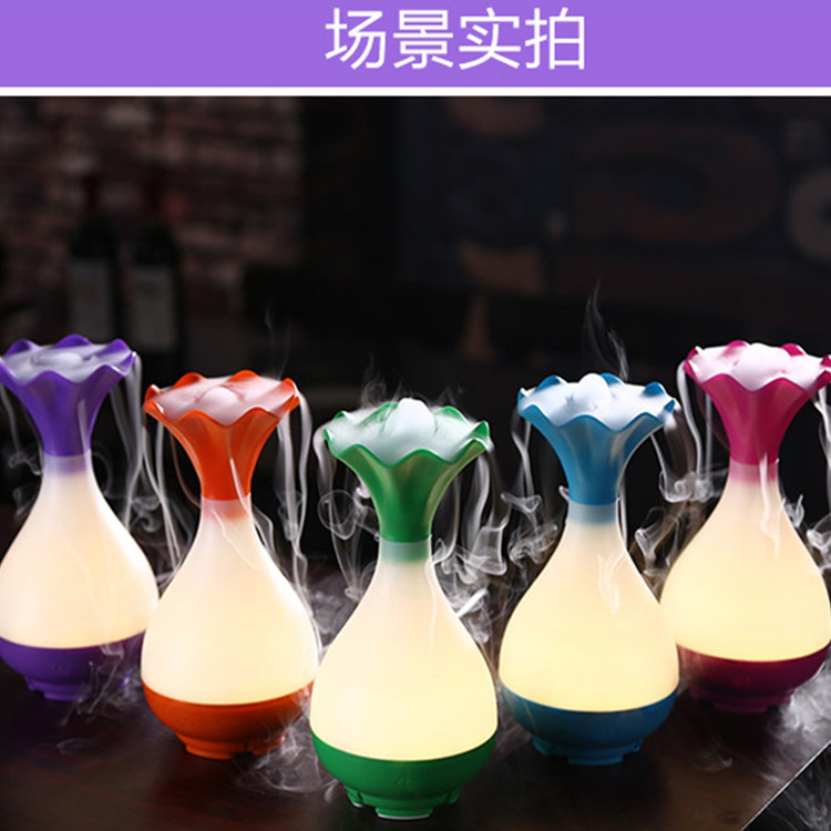 Creative vase humidifier yujing bottle aroma humidifier new USB night light humidifier