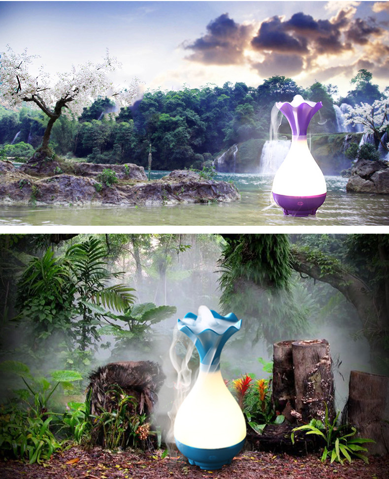 Creative vase humidifier yujing bottle aroma humidifier new USB night light humidifier