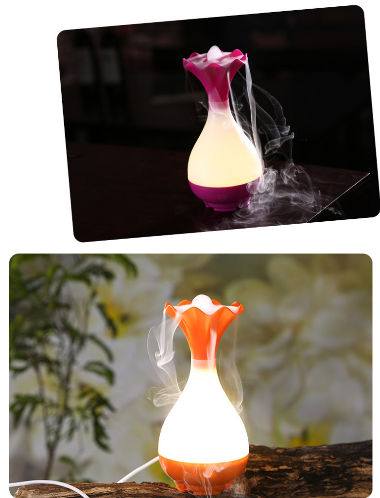 Creative vase humidifier yujing bottle aroma humidifier new USB night light humidifier