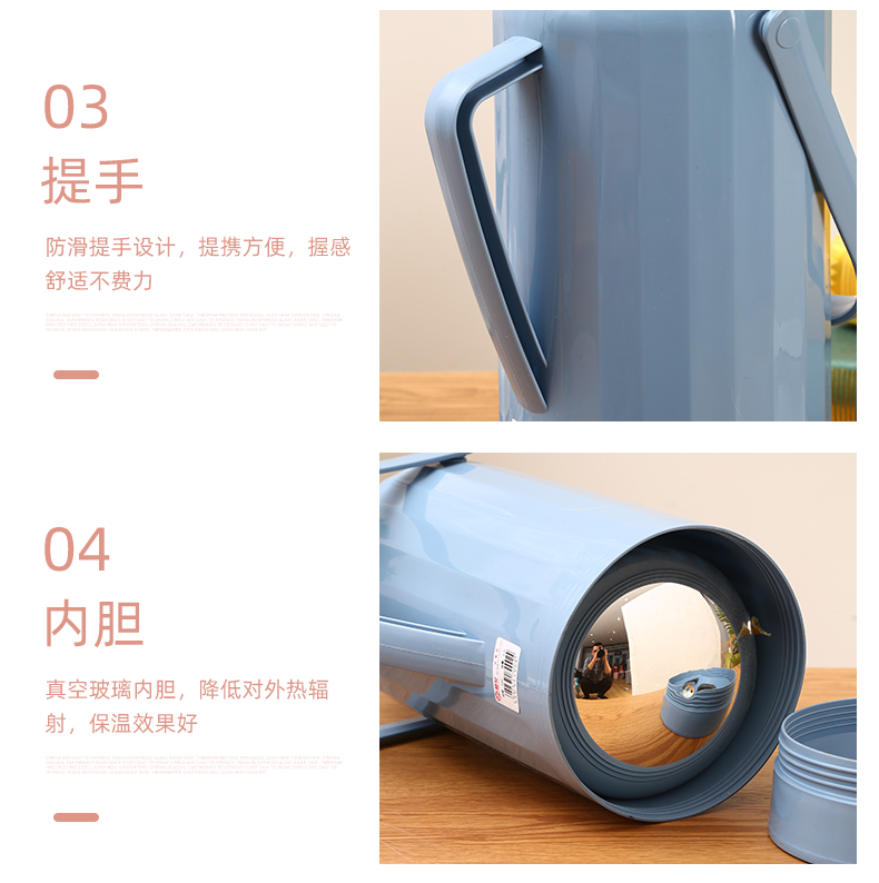 Kettle Student Dormitory Large Capacity Insulation Pot Household Thermal Pot Thermos Bottle Thermo Electric Kettle Glass Liner