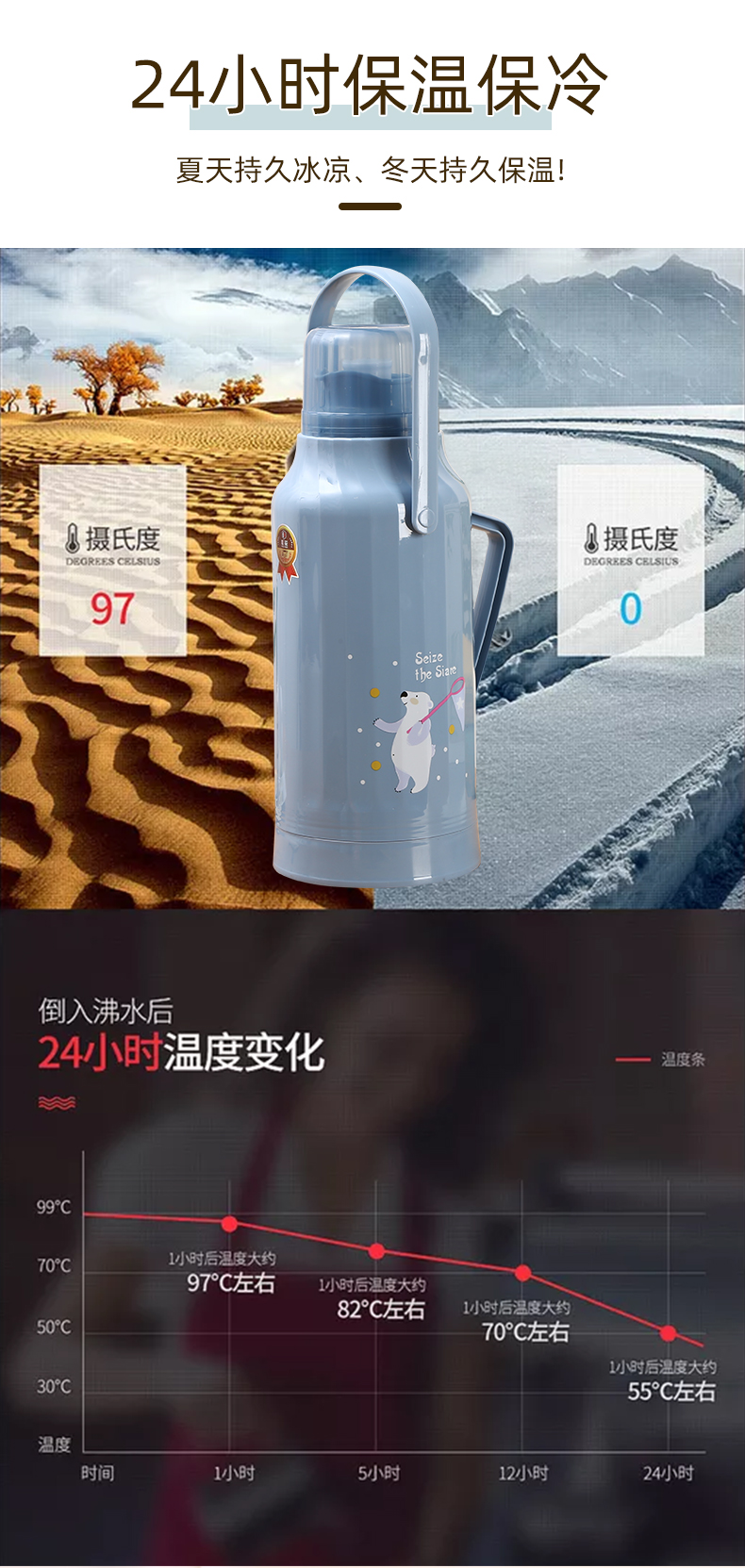 Kettle Student Dormitory Large Capacity Insulation Pot Household Thermal Pot Thermos Bottle Thermo Electric Kettle Glass Liner