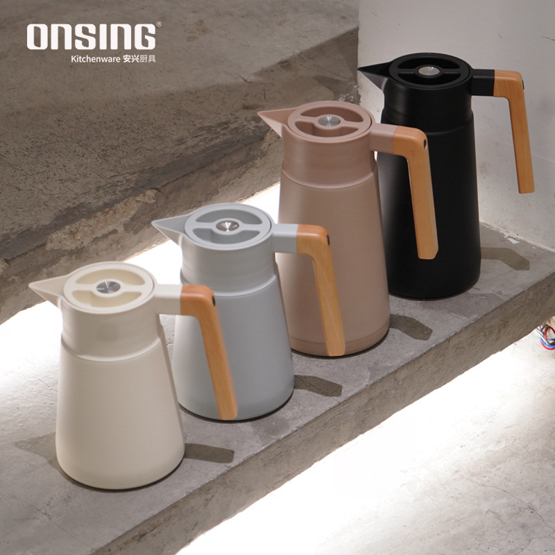 304 Stainless Steel Vacuum Insulated Pot Thermo French Coffee Pot Household Thermos 2L Gift Logo