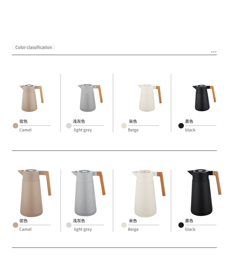 304 Stainless Steel Vacuum Insulated Pot Thermo French Coffee Pot Household Thermos 2L Gift Logo