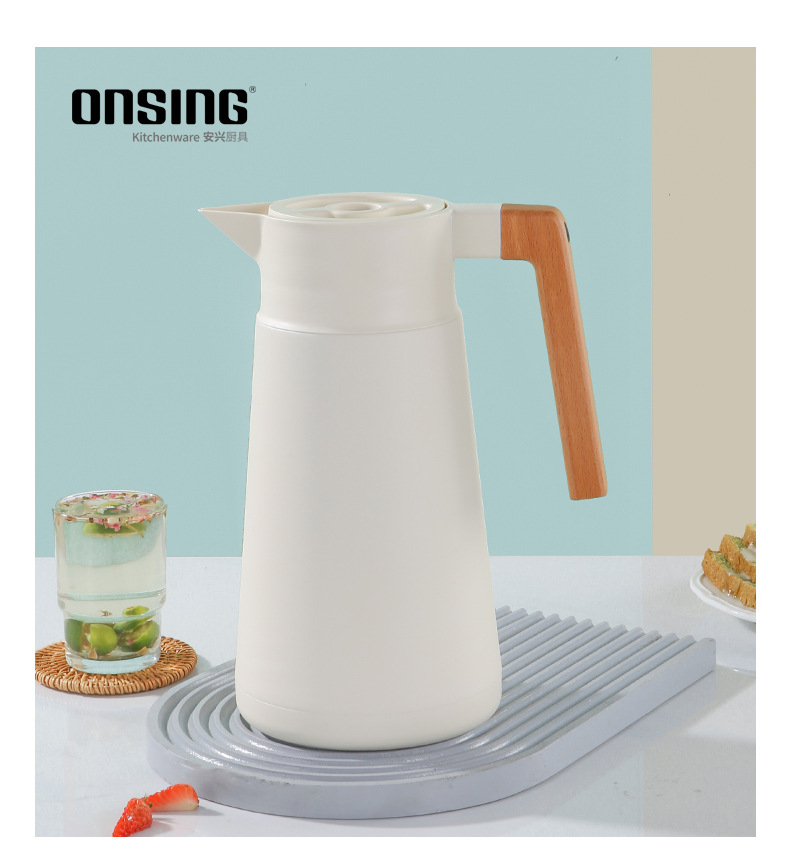 304 Stainless Steel Vacuum Insulated Pot Thermo French Coffee Pot Household Thermos 2L Gift Logo