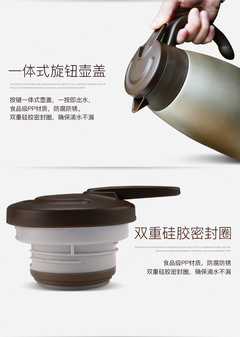 Hals Thermal Pot Household Heat Preservation Cup 304 Stainless Steel Water Cup Pot Large Capacity Thermos Bottle Thermo 2L Hals Thermal Pot Household Heat Preservation Cup 304 Stainless Steel Water Cup Pot Large Capacity Thermos Bottle Thermo 2L