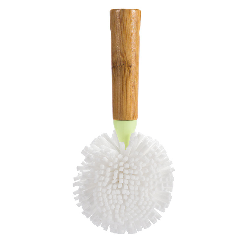 Bamboo Foam Cleaning Cup Brush long handle Thermo-Cup Brush high-end Bamboo manufacturers Direct Spot Foam bottle Brush