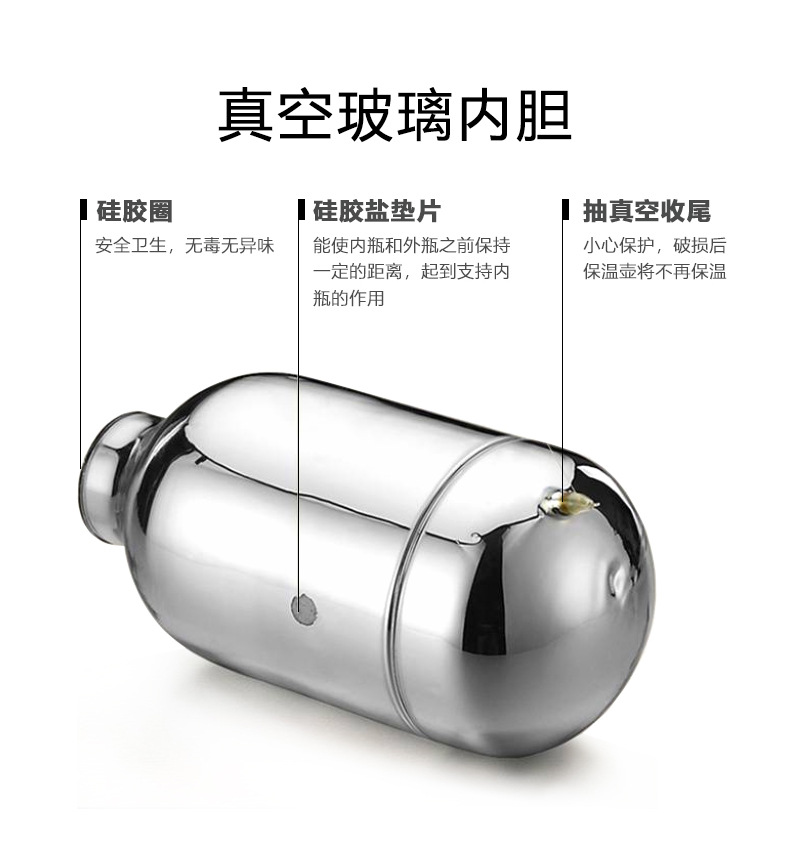 Thickened Stainless Steel Shell Kettle Heat and Cold Insulation Thermo Thermos Bottle Double-Layer Glass Liner for Student Dormitory Thickened Stainless Steel Shell Kettle Heat and Cold Insulation Thermo Thermos Bottle Double-Layer Glass Liner for Student Dormitory