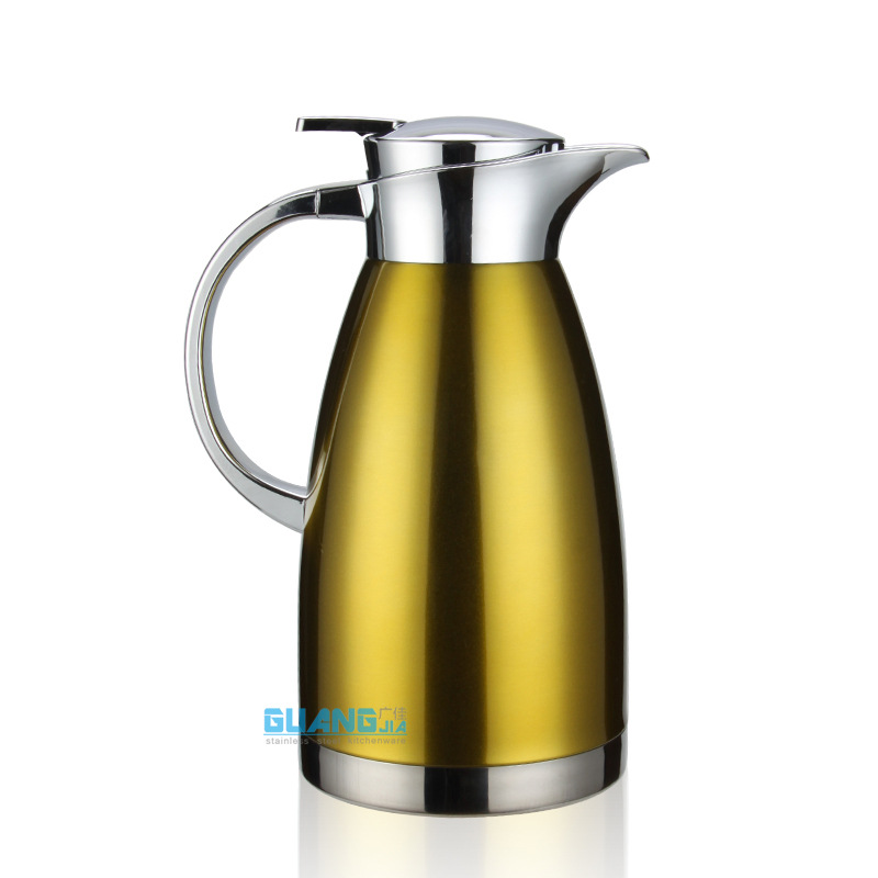 Stainless Steel Vacuum Insulated Pot Household Thermos Thermo European Coffee Pot Cold Water Bottle Cold Insulation Factory Direct Supply Stainless Steel Vacuum Insulated Pot Household Thermos Thermo European Coffee Pot Cold Water Bottle Cold Insulation Factory Direct Supply