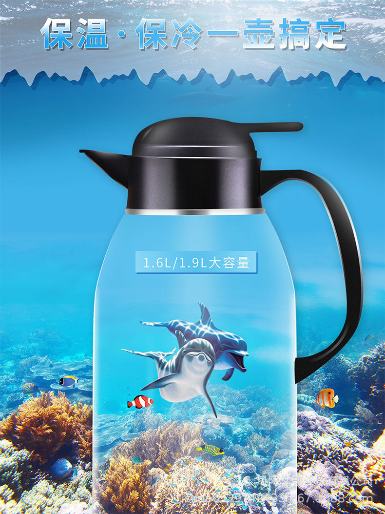 European-Style Thermal Insulation Kettle Household Large Capacity Hot Water Bottle Student Dormitory Small Portable Thermo Vacuum Thermos Bottle