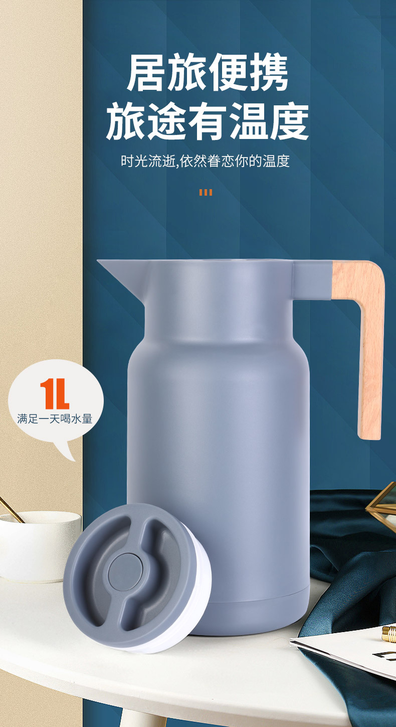 New Double-Layer Plastic Glass Liner Insulation Bottle Thermo Household Large Capacity Heat Preservation Bottle Thermal Insulation Kettle Wholesale
