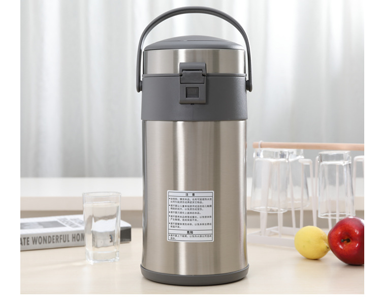 Air Pressure Insulation Hot Water Bottle 4L Large Capacity 3 Liters Vacuum Double Layer Stainless Steel Thermo Jug MAA