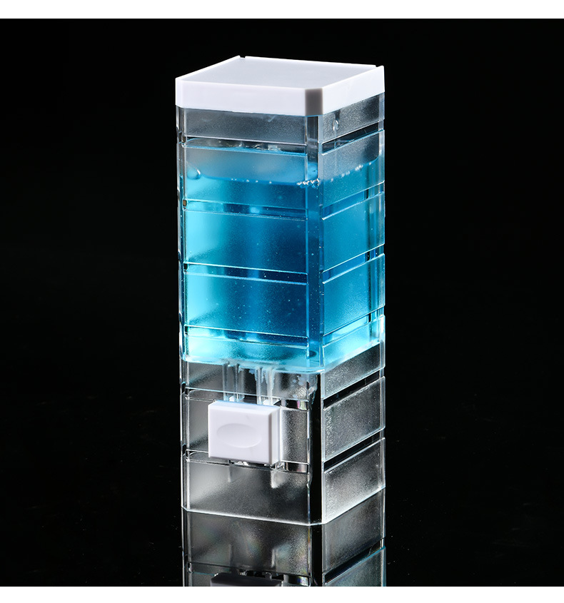 New Home Transparent Wall-Mounted Manual Soap Dispenser Bathroom Hotel Single Head Hand Washing Machine Nail-Free Soap Dispenser