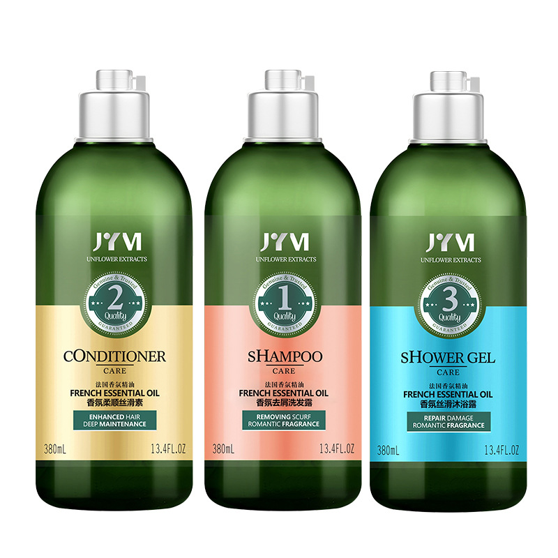 Wholesale Zhenyimei Ginger Anti-Mite Shampoo Set French Fragrance Gold Caviar Shower Gel Wash Nursing Suite
