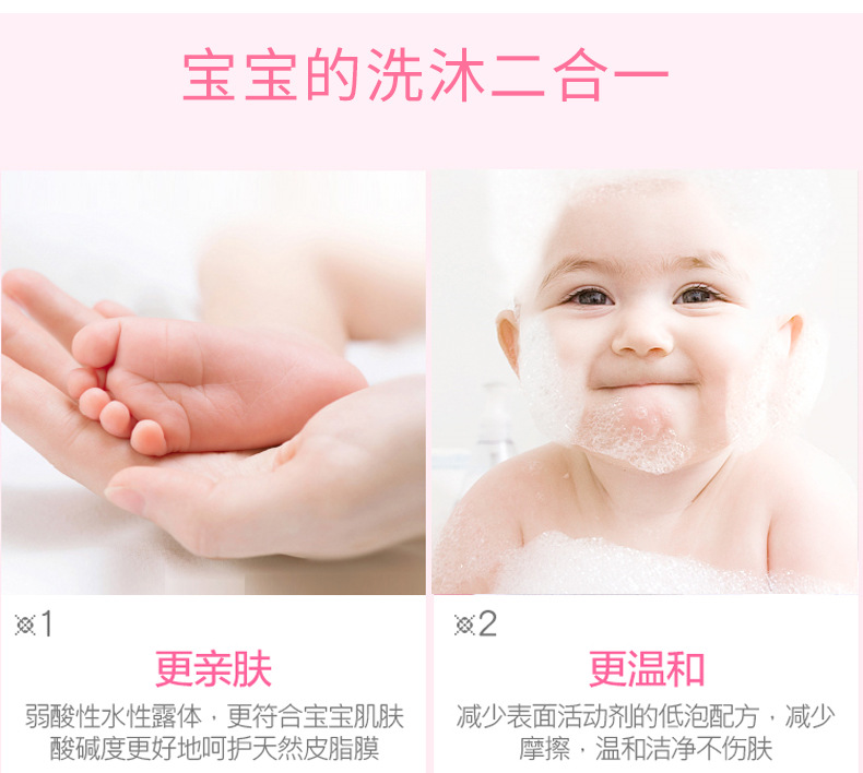 Wholesale Children's Amino Acid Shampoo Shower Gel Two-in-One Maternal and Infant Shop Baby Body Care Supplies Wholesale Children's Amino Acid Shampoo Shower Gel Two-in-One Maternal and Infant Shop Baby Body Care Supplies