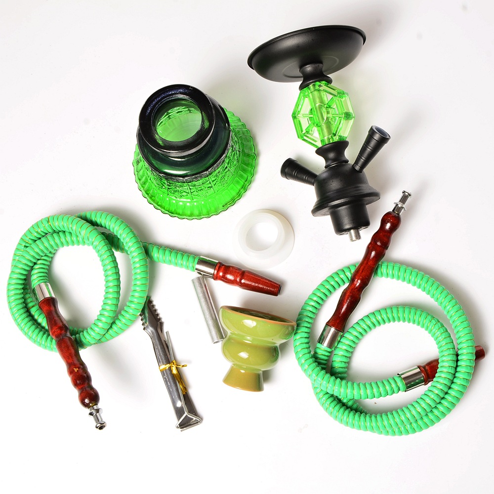 Arab Hookah Spot Double Tube Small Hookah Glass Smoking Set Accessories Cross-Border Hookah Shis