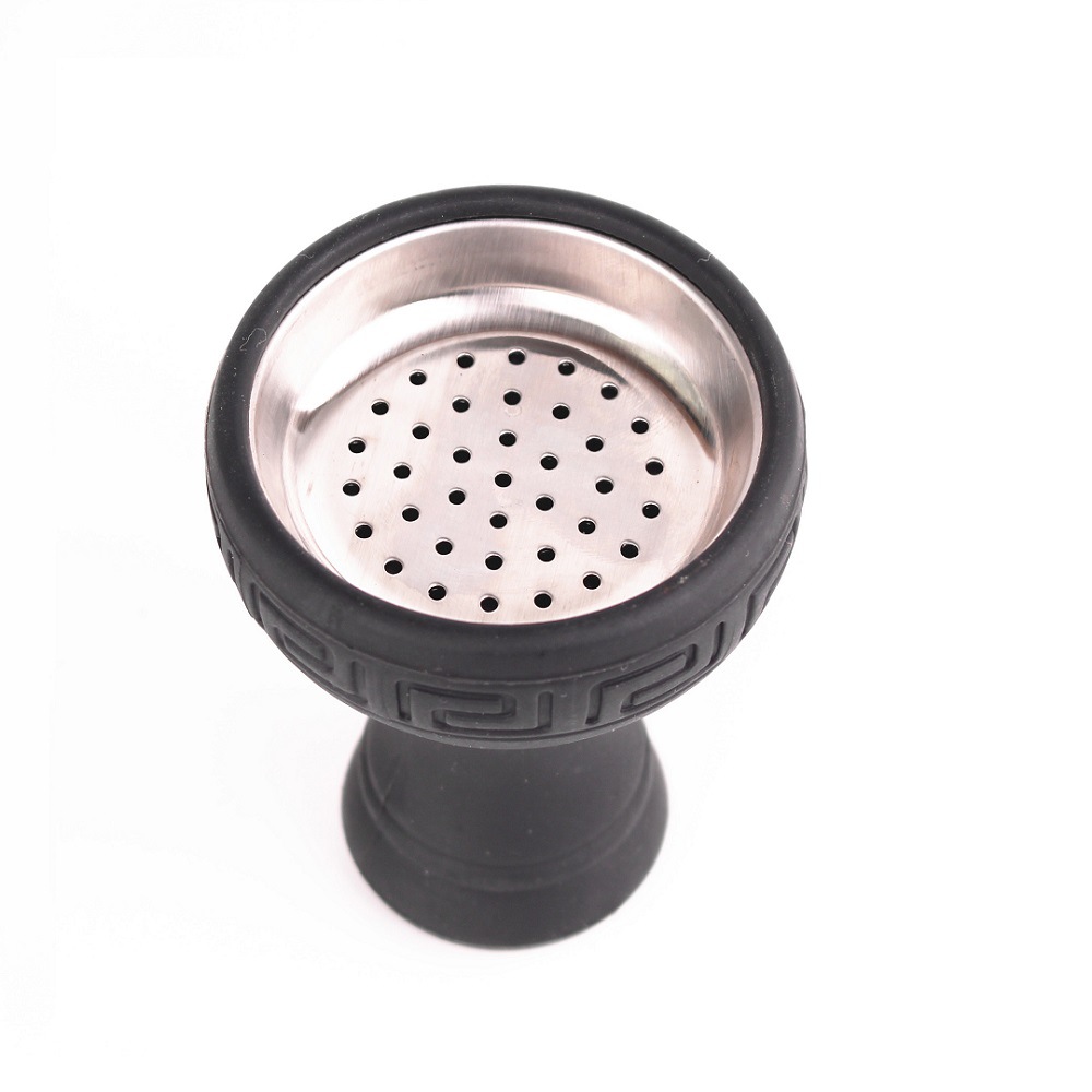 Arabic Hookah Accessories Silicone Smoke Pot Silicone Tobacco Pipe Hookah Metal Bowl Shisha Hookah