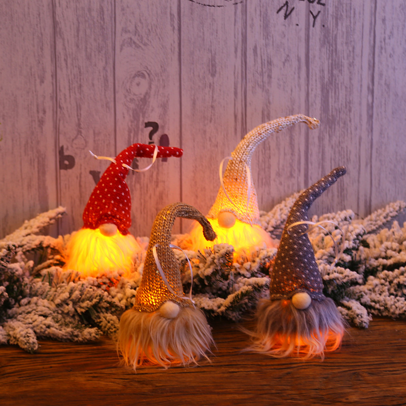 forest people Christmas tree ornaments holiday home furnishing small night lamp glow hang act the role ofing is tasted