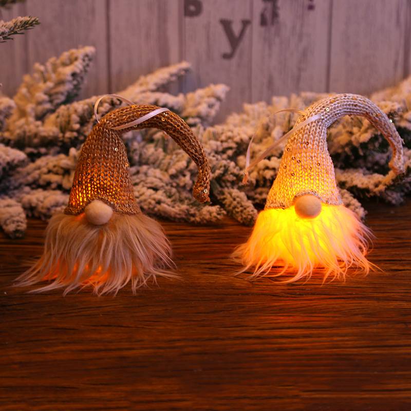 forest people Christmas tree ornaments holiday home furnishing small night lamp glow hang act the role ofing is tasted