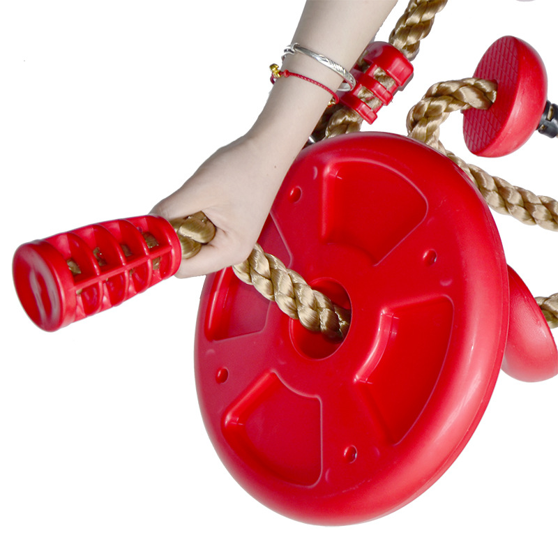 Red House Amazon Baby Swing Climbing Bottom Large Disc Hang Rope Swing Size Plate Rope Climbing Factory Pin