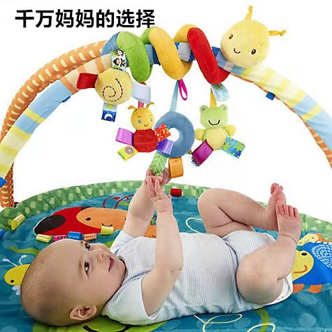 Cross border hot style baby bed color bed to hang around the caterpillar strokes baby doll toys wish sell like hot cakes