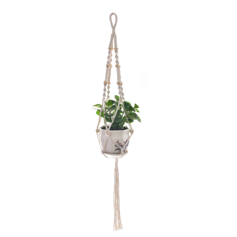 Pot Net Pocket Gardening Creative Plant Greening Basket Suspension Device Cotton String Hand Woven Hang Rope CrossBorder