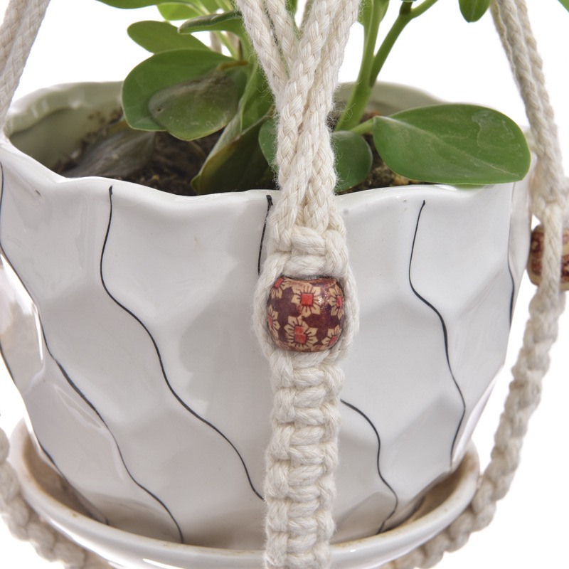 Pot Net Pocket Gardening Creative Plant Greening Basket Suspension Device Cotton String Hand Woven Hang Rope CrossBorder