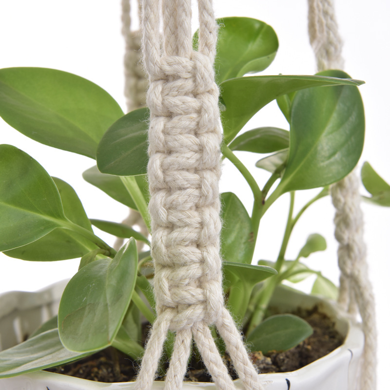 Pot Net Pocket Gardening Creative Plant Greening Basket Suspension Device Cotton String Hand Woven Hang Rope CrossBorder